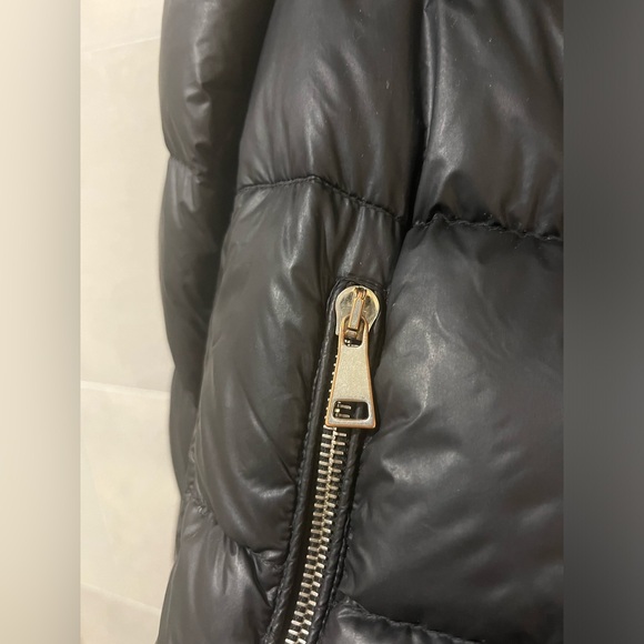 MONCLER Anet Down Puffer Peplum Jacket Coat RARE Black Size 0 fits XS-S - Picture 11 of 11